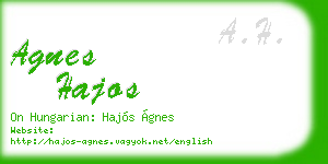 agnes hajos business card